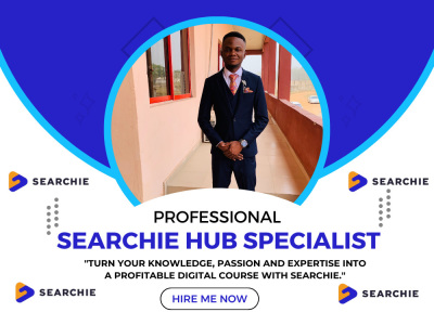 Professional landing page, sales funnel , course membership on searchie hub