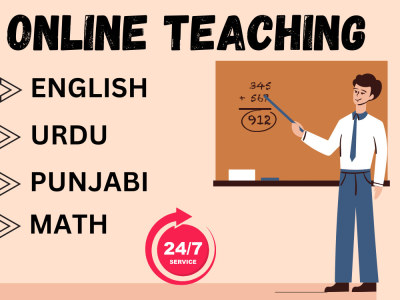 Professional Online tutoring in English, Urdu and punjabi