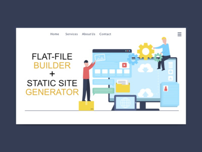 Flat-file Sitebuilder with Static Site Generator