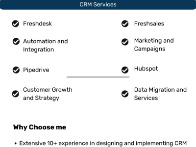 Best CRM Specialist | Freshwork | Zoho | Pipedrive and Hubspot