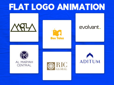 Custom modern flat logo animation