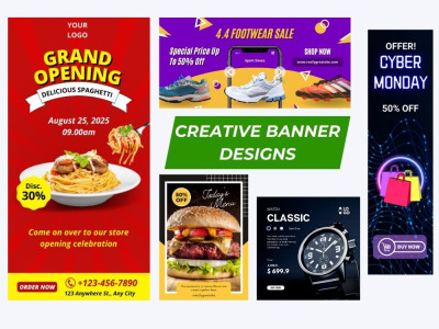 Web Banner Design for Ads and Social Media | Upwork