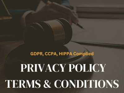 Terms & Conditions, Privacy Policy (GDPR, CCPA) Compled