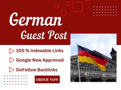 German guest posts with german backlinks on high authority german sites