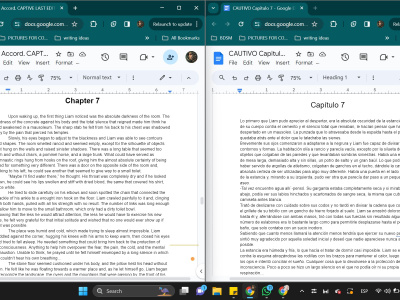 Your book or document translated from English to Spanish