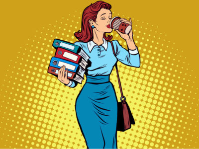 Professional pop art or comic portrait, retro portrait, retro illustration