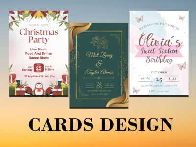Invitation card for a wedding, baby & kids, party, meetings or holiday