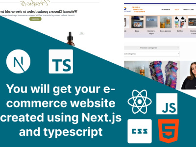 Your e-commerce website create using next.js and typescript | Upwork