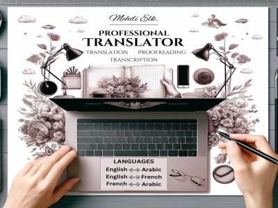 A professional Arabic/French/English translation