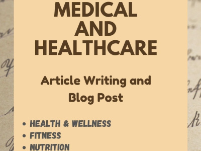 Blog Post and Content Articles for Health, Medical and Fitness