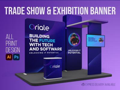 Trade show booth banner or exhibition banner design