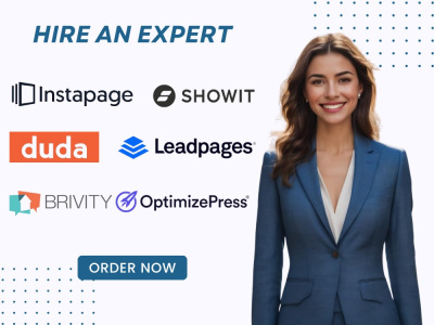 Duda, Showit, Brivity, Optimizepress, Leadpages website, Instapage