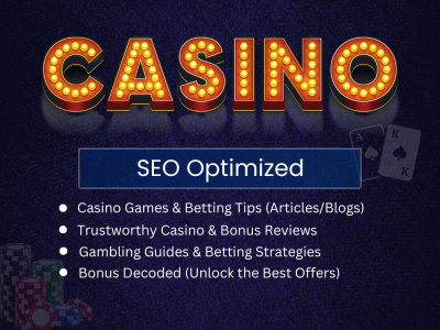 Gambling, Casino, Slot, Sports Betting SEO Writer: Articles, Guides, Review