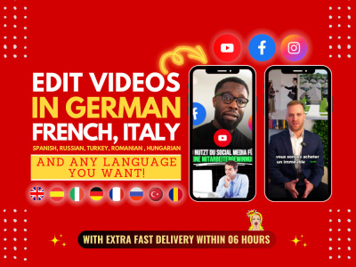 Accurate German, French, English subtitles & caption for IG reels/YT shorts
