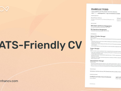 An ATS friendly written resume design tailored to win that job.