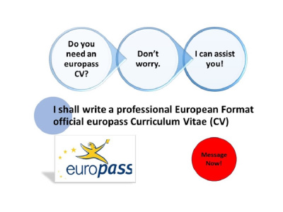 A professional European Format official Europass Curriculum Vitae (CV)