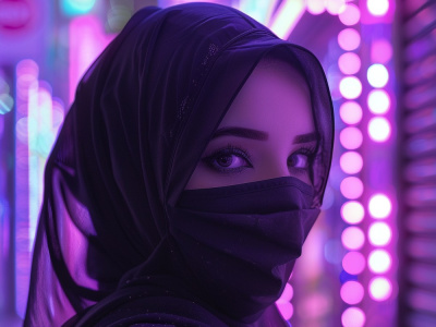 AI Customized Realistic images of Graceful Veiled Model