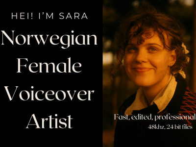 A high-quality Norwegian Female voiceover