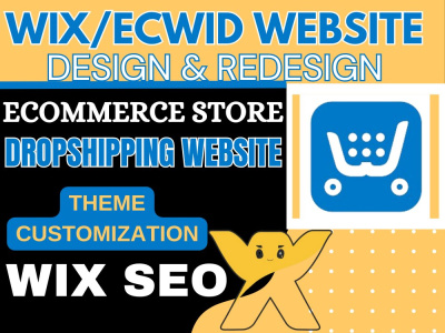 Wix seo design ecwid store wix website redesign online dropshipping store