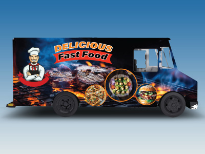 Truck wrap, food truck wrap, vanwrap, food cart wrap, car wrap, bike wrap