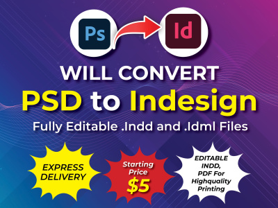 A Convert Photoshop to Editable Indesign Format