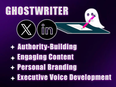 Twitter ghostwriter, linkedin ghostwriter, twitter and inkedin ghostwriter