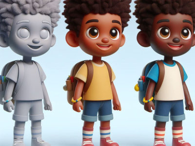 High quality 3d cartoon character for 3d printing, Game & animation purpose