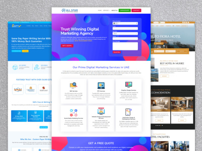 Responsive landing page and complete website using HTML and CSS | Upwork