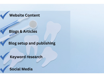 A professional dental website copywriting with on page seo and blog setup