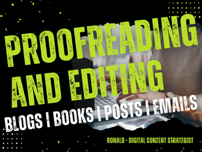 Editing and proofreading for copies and texts