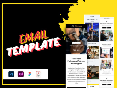 PSD, PDF, Figma, Xd to Responsive Html Email Template