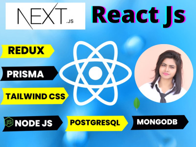 React js next js website design and development with tailwind css | Upwork