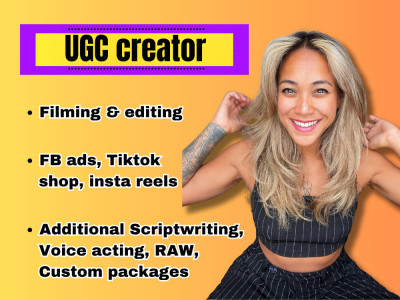 UGC, tiktok, instagram content creation for your brand