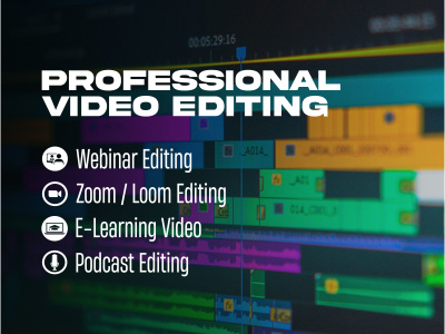 Professional Video Editing for Webinars, E-Learning, and Online Courses