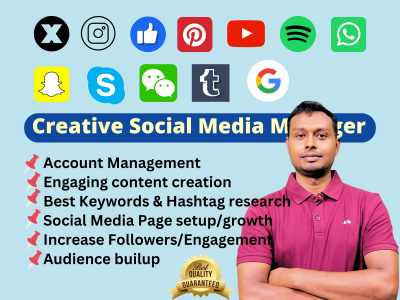 Me as a creative & dedicated social media manager & VA for all platforms