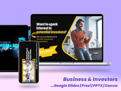Business and services pitch deck presentation design