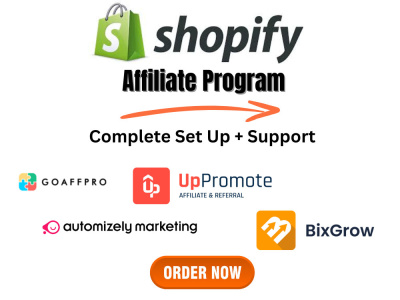 An affiliate program set up for your Shopify store