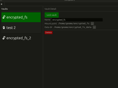 An encrypted file system that mounts with FUSE on Linux