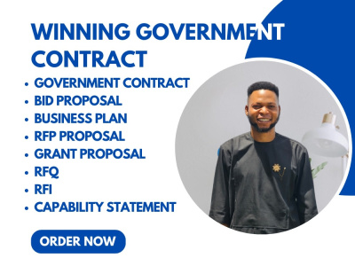 Rfp, rfq,government contract and write winning bid proposal grant proposal