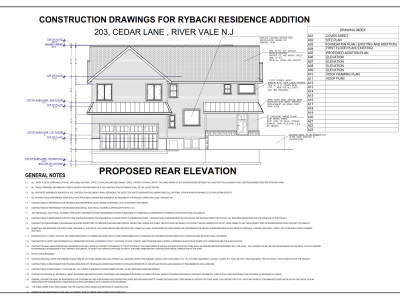 A full construction blueprint set in chief architect for city permit