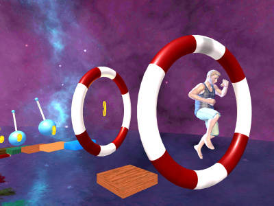 3rd Person Adventure running and jumping game like Wipeout Style Show.