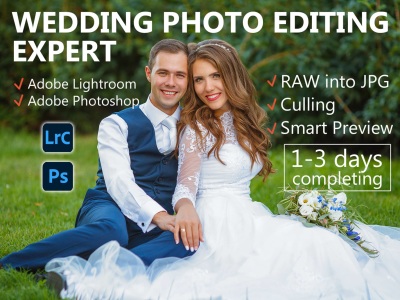 Wedding Photo Editor Service - RAW to JPG, Smart Preview, Culling Photos