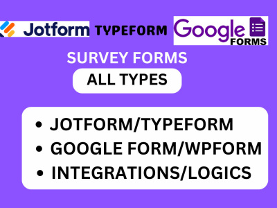 Jotform | google forms | typeform | gravity forms | survey & feedback form