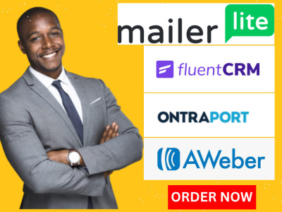 Ontraport, Mailerlite, Constant Contact, Aweber, Fluent CRM, Lemlist Setup