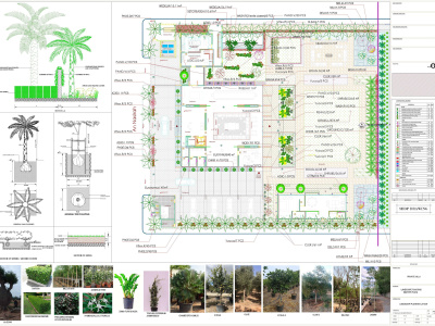 Landscape design with Planting details, Quantities / BOQ