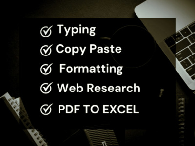 Accurate & Efficient Data Entry Specialist. Typing, Excel, Copy &Paste, PDF