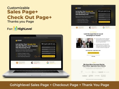 Gohiglevel Sales Page +Checkout Page+Thanks you Page