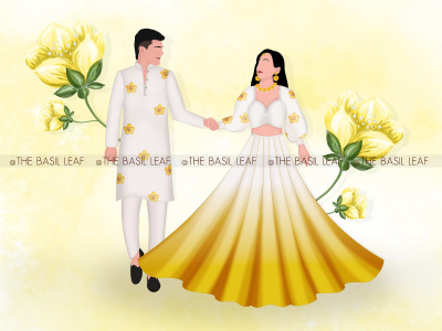 Customized Couple Caricature, Individual caricature, Wedding Caricature