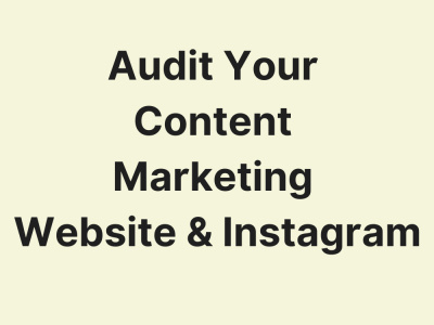 Content Marketing Audit (Website and Social Media)