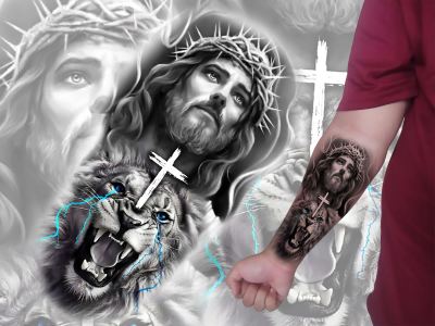 A forearm custom tattoo design art